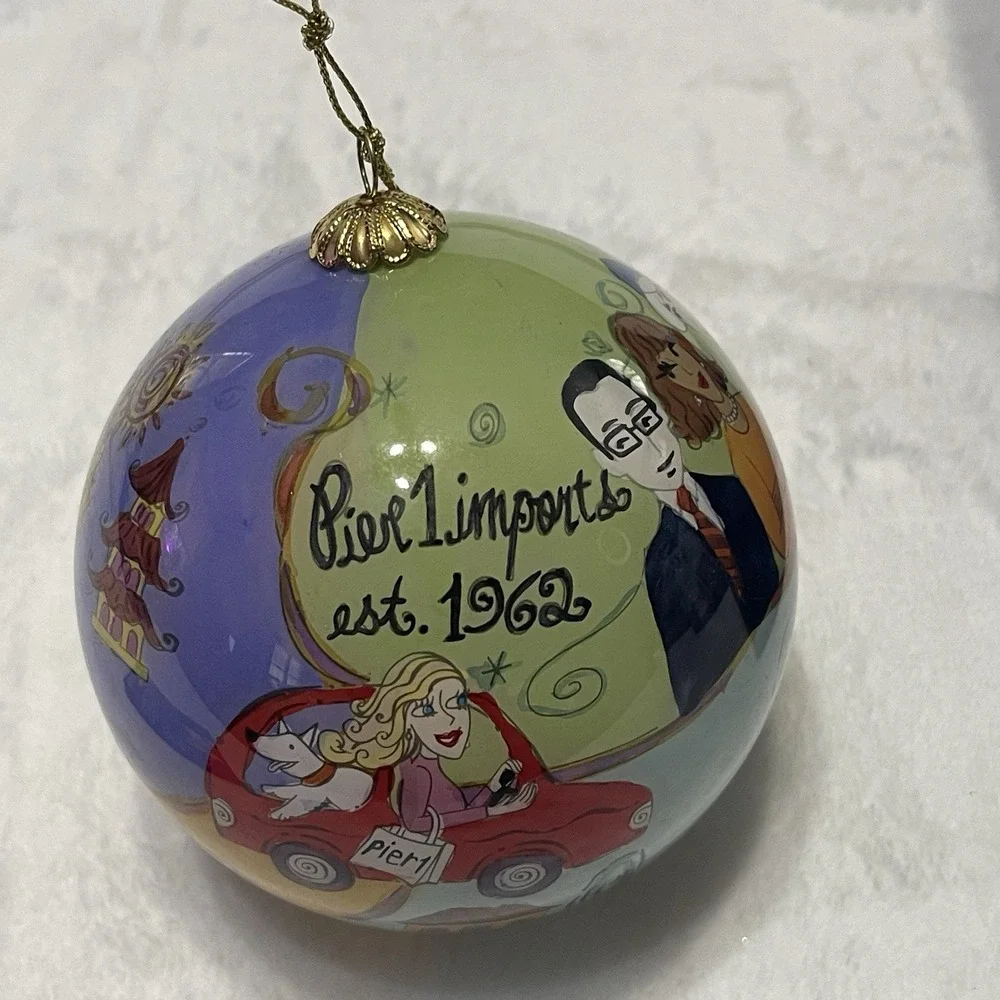 Christmas Ornament Pier‎ One Li Bien  Hand Painted 2012 Golden Anniversary